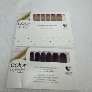 2 Packs Color Street Nails Strips Smoke’s On You & Coral Bay